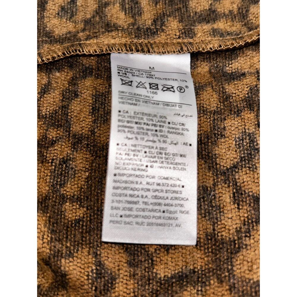 Old Navy Women’s Faux Fur Raglan Sleeve Mid Length Leopard Print Coatigan Sz. M - Picture 15 of 16